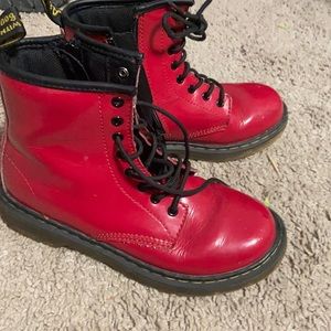 Dr Marten Kids red boots Size 2